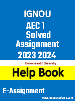 IGNOU AEC 1 Solved Assignment 2023 2024